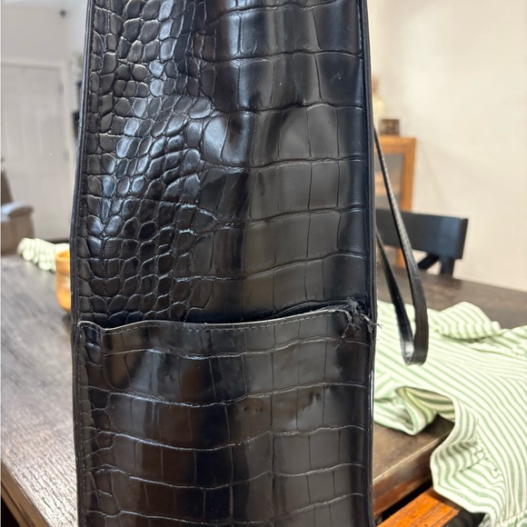 BEIS Large Work Tote in Black Croc - Picture 4 of 8